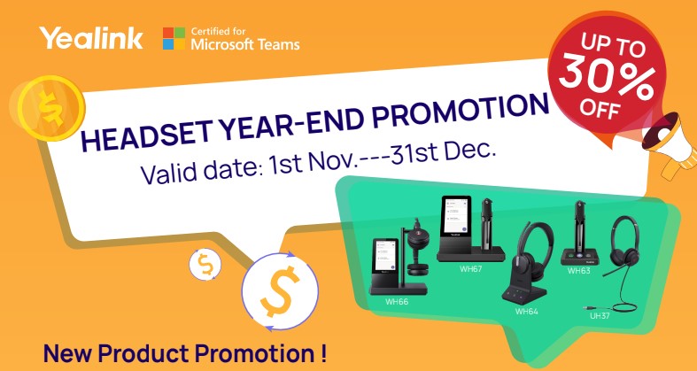 Yealink 2024 Headset End of Year Promotions
